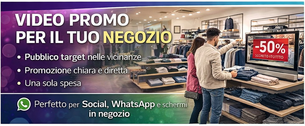 video promozionale per negozio