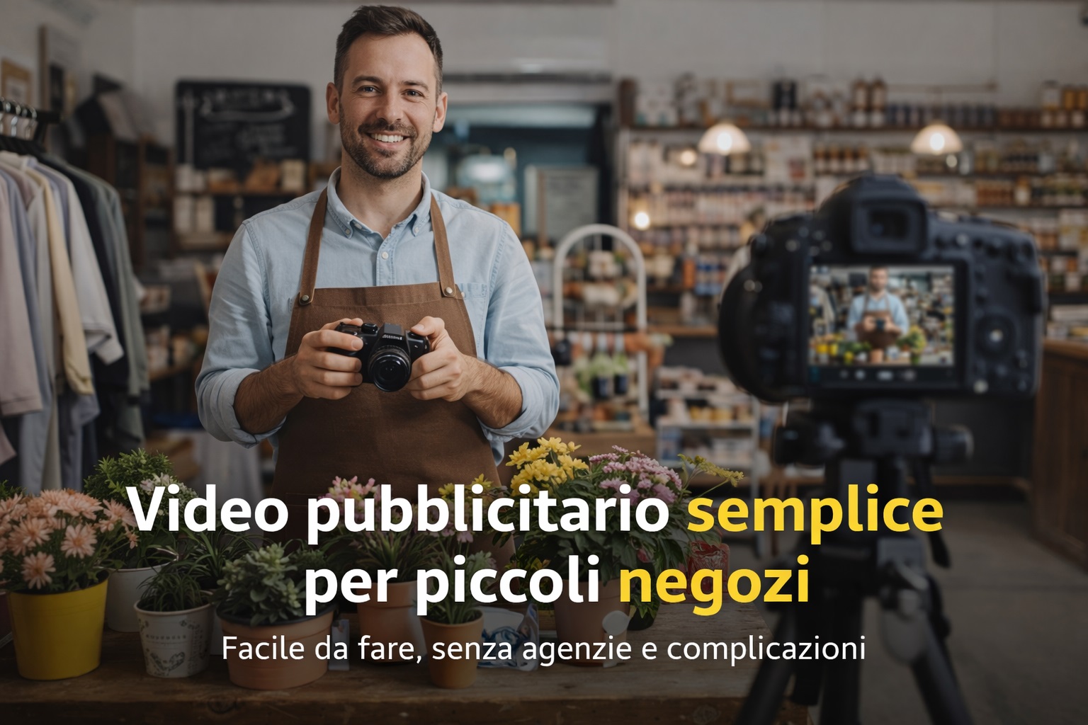 Esempio di video pubblicitario semplice per negozio e attività locale