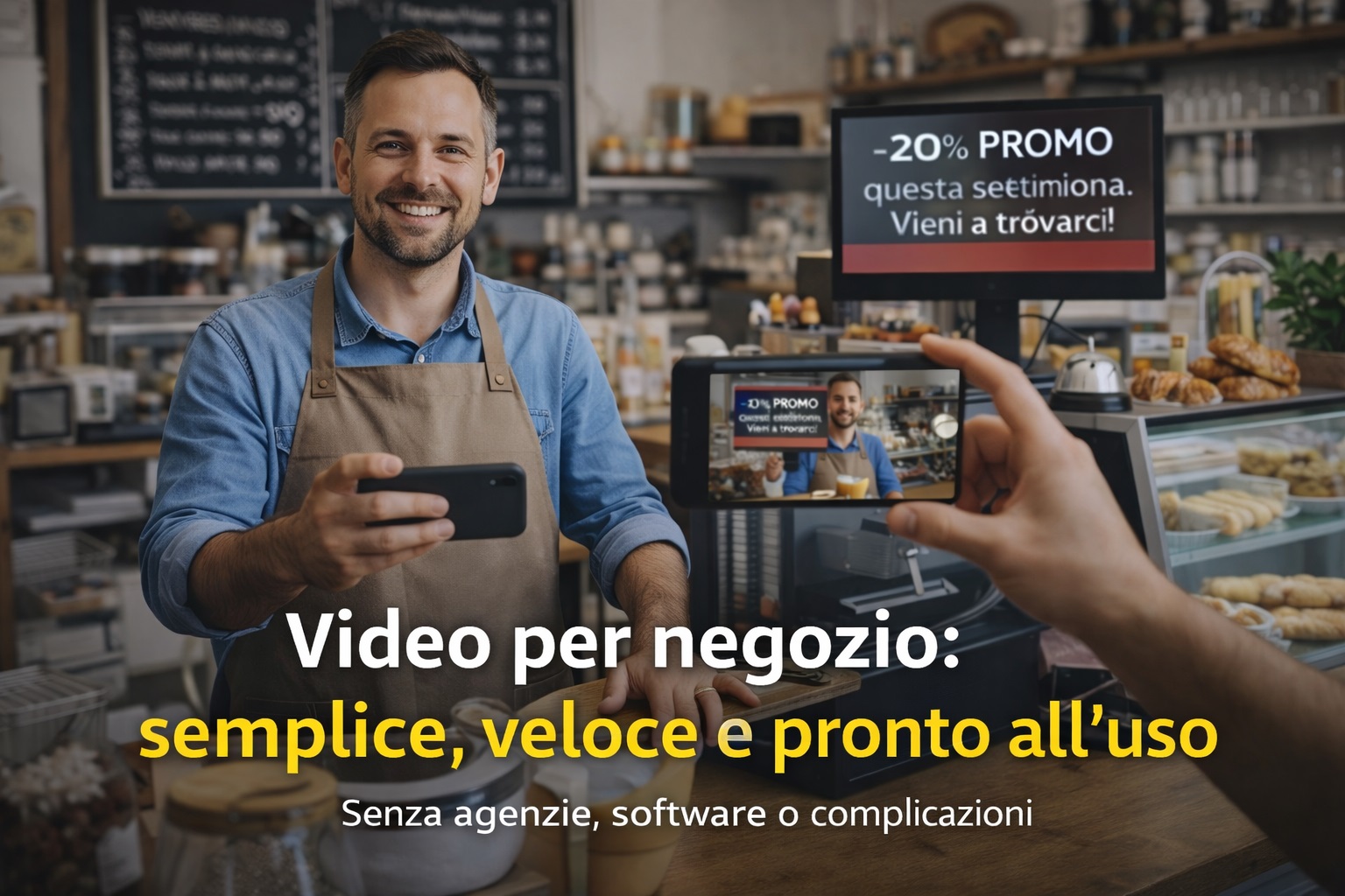 Esempio di video pubblicitario pronto per un piccolo negozio